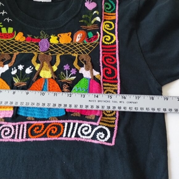 Vintage Mark Athletic Crew Neck Embroidered Top Medium 90s Y2K Heavy Weight - Picture 7 of 10